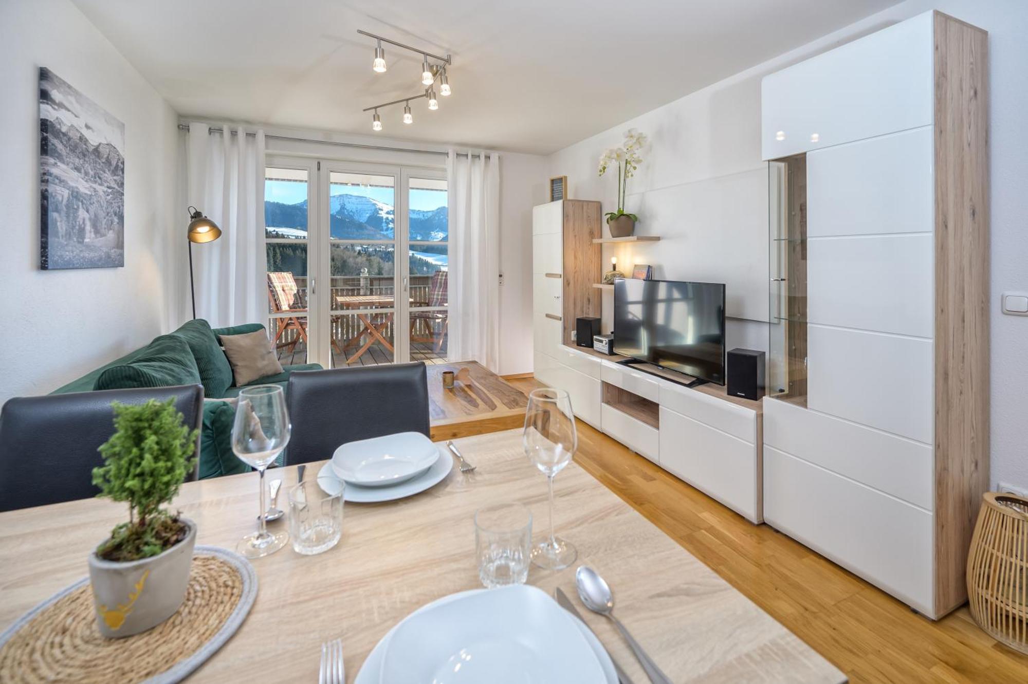 Haus "Bergblick" Ferienwohnung Falken Mit 1 Schlafzimmer Oberstaufen Ngoại thất bức ảnh